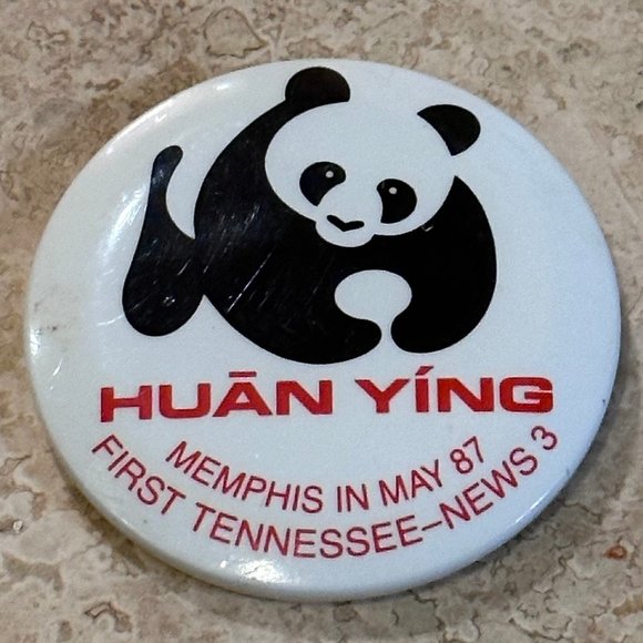 Vintage 1980s Memphis in May Salutes China 1987 Pinback Button, Huan Ying 2" - Picture 1 of 3